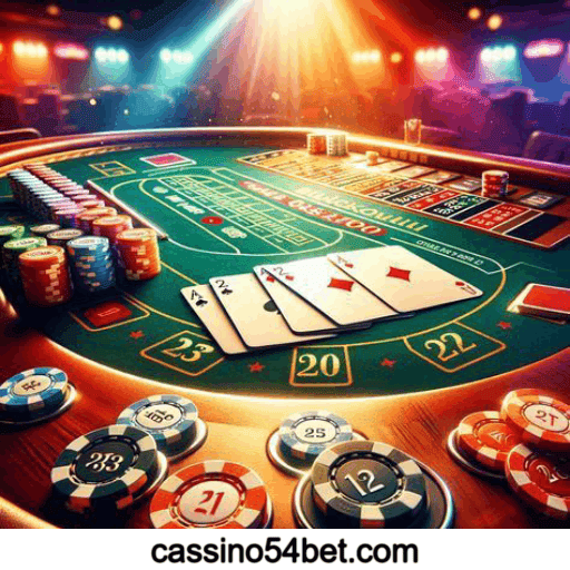 54BET com 50+ mesas de cassino ao vivo em HD 4K.